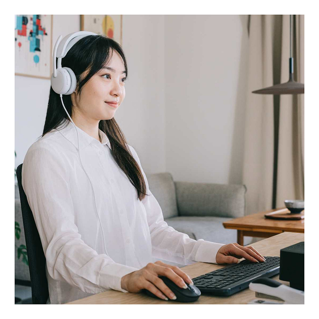 Kufje me kabllo Logitech Zone Wired 2 / USB-C & USB-A / ANC - Off-white 2