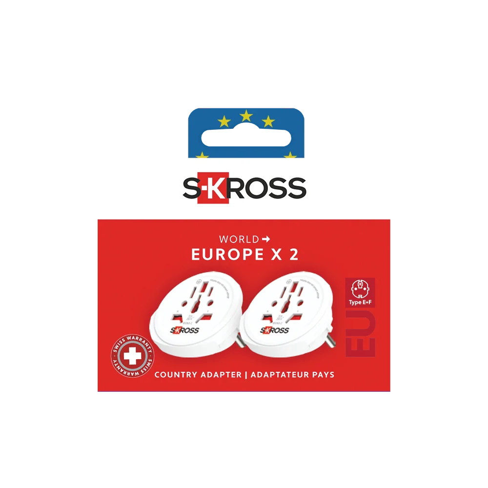 Adapter Universal SKROSS World to Europe, 2 copë, 100–250V, 16A, deri 4000W - Bardhë 2