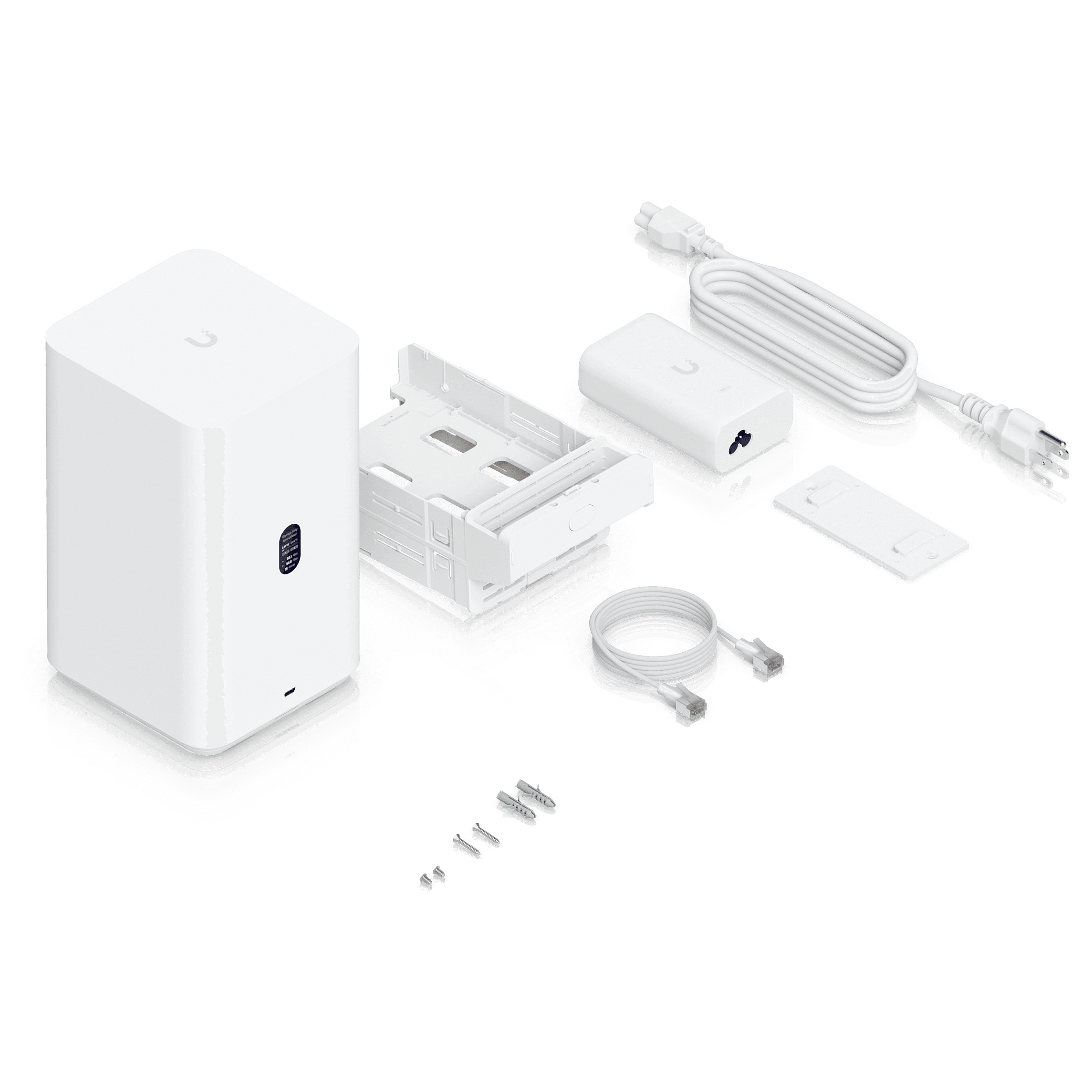 Ubiquiti UniFi UNAS-2-W – 2-Bay NAS, 2x SATA HDD, RAID 1, 2.5GbE, USB-C, PoE++, UniFi Drive Private Cloud 10