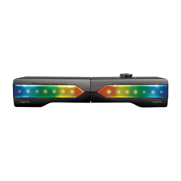 Soundbar LogiLink SP0059, 6W, Bluetooth, USB, Ndriçim RGB – Zezë