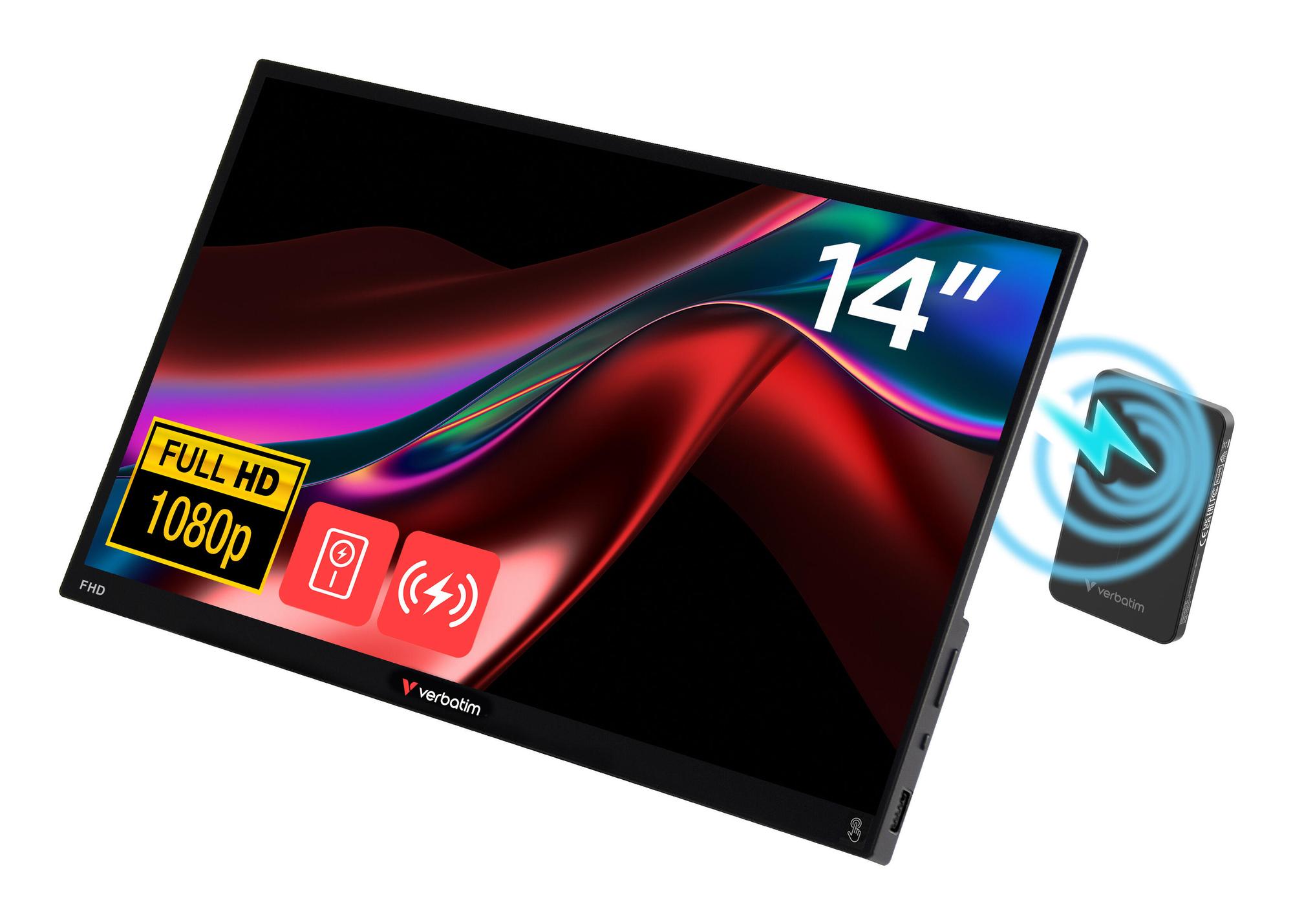 Verbatim LIGHT 32088 / 14" / Full HD IPS Touch / 60Hz / 6ms / HDMI + 2× USB-C / Power Bank 5000mAh – E zezë