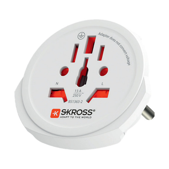 Adapter SKROSS Europe to USA USB, 1x USB-A, 100V-250V, 15A, 3750W - Bardhë 4